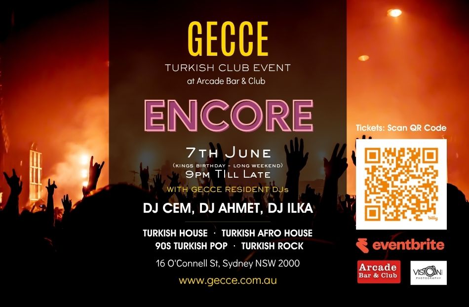 Gecce ENCORE event poster